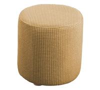 Rockible Housse de Pouf Extensible Ronde Amovible avec Rangement pour Le Salon, Jaune Clair