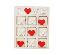 rockible Jeu de Tic Tac Toe En Bois, Jouet de Bureau Décoratif, Jeux de Table pour Deux Joueurs, Jeu Familial, Jeux de Société pour Les Familles et Les Enfants