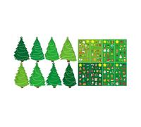 rockible Kit de Bricolage pour Sapin de Noël, Création Artistique, Marque-page, Autocollants pour Cadeaux de Fête, Activité Ludique pour Enfants