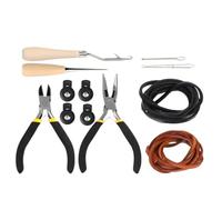 rockible Kit de Relacage de Gant de Baseball Outils de Lassage Aiguilles Lacets en Cuir Ensemble Dédié pour Retendre et Remplacer Pinces Robustes en Métal