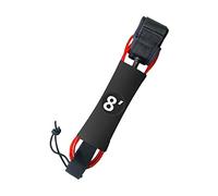 rockible Laisse de Planche de Surf, Dragonne Elastique Leash Surf Leash Corde Surf Jambe Corde pour Planche de Surf, Paddleboard, Canoë, Pêche, Rouge, 8 Pieds