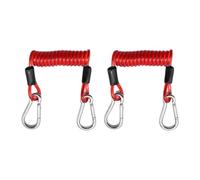 rockible Laisse de Planche de Surf Robuste, Anti-Perte, à dégagement Rapide, Extensible, Connexion de Planche à pagaie, Corde enroulée pour shortboard, Rouge