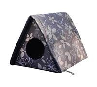rockible Lit pour Animaux de Compagnie, abri pour Chat Errant, résistant aux intempéries, étanche, Maison Grotte Pliable, Maison pour Chat, Chiot, extérieur, Marron S