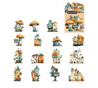 rockible Lot de 15 autocollants décoratifs en papier cartonné pour scrapbooking, décoration vintage pour journal, art mural, collage, festivals, Style B