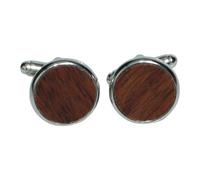 rockible Lot de 2 Boutons de Manchette Ronds en Bois pour Homme, Parfaits pour Un Anniversaire, Une Remise de diplôme, Une fête de père ou Un Banquet.