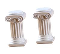 rockible Lot de 2 colonnes romaines grecques en résine, sculptures, figurines, statues romaines pour intérieur, extérieur, fête, maison, anniversaire, Style C