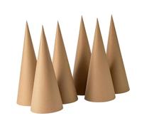 rockible Lot de 6 cônes en, cônes en carton, polyvalents, pour décoration d'arbre de Noël, à fond ouvert, pour Halloween, 25cm