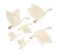 rockible Lot de 6 Décorations Murales En Bois Représentant Des Oiseaux Volants, Décoration D'intérieur, Art Populaire à Suspendre