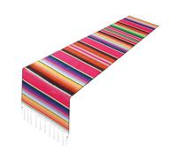 rockible Lot de 8 Chemins de Table Mexicains, Nappe Traditionnelle, 12,7 X 213 Cm, pour Décoration de Fête Ou de Mariage, rose rouge