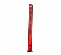 rockible Marqueur de Surface de Plongée Bouée Gonflable Protection Tube Repérage Double Gonflage en Nylon et TPU Boucle en Acier Inoxydable Adapté à la Plongée, Orange, 1,5 M 15 Cm