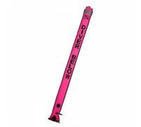 rockible Marqueur de Surface de Plongée Bouée Gonflable Protection Tube Repérage Double Gonflage en Nylon et TPU Boucle en Acier Inoxydable Adapté à la Plongée, Rose Fluorescent, 1,8 M 15 Cm