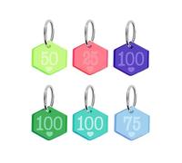 rockible Marqueurs de Point de numéro, marqueurs de Point de Acrylique, marqueur de Crochet, pièces de Rechange pour Anneau, 6 pièces