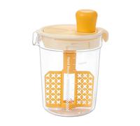 rockible Mélangeur Manuel pour Vinaigrette, Bouteille pour Mélanger Les Sauces et Les Huiles avec Séparateur D'œufs, Jaune