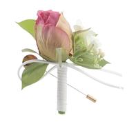 rockible Men de mariage Boutonniere Rose Boutonniere Brooch Broch Pin Suit Decoration For Naridegroom Groom, Rose
