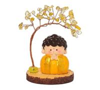 rockible Mini statue de Bouddha avec arbre à argent, arbre de, objet de collection Feng Shui pour voiture, salon, ferme, Nouvel An, Style C