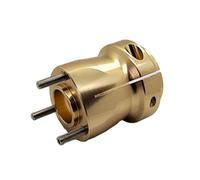 rockible Moyeu de Karting Support d'Axe Siège de Moyeu Bride Fendue Alésage Central Alliage d'Aluminium Résistant et Réglage le Long de l'Arbre Adapté à, Or Champagne, 50 Alésage 50mm, Longueur 92mm