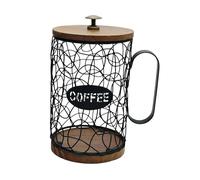 rockible Organisateur de dosettes de café, porte-capsules expresso, récipient pour la cuisine, la maison ou l'hôtel, Noir, avec Un Couvercle