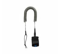 rockible Paddleboard Leash Résistance Cordon Spiralé Néoprène Adaptée Pratique du Paddle Surf Loisirs Nautiques Promenades, Gris Fumé
