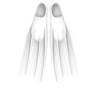 rockible Palmes de Plongée en Silicone Palmes Longues Palmes Dérive Palmes d'Apnée Chaussant Fermé Transmission Efficace des Battements Glisse Régulière , Blanc , XS 36-37