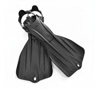 rockible Palmes de Plongée Palmes Longues Ailerons Palmes Réglables Palme de Natation TPE TPU Réponse Rapide Lames Aérodynamiques Anti-traînée S’Applique à , Noir , XS/S 35-38