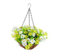 rockible Panier de Jardinière Suspendu, Décoration de Bouquet avec Panier Mangeoire, Pot de Fleurs Décoratif, Pot de Fleurs pour Terrasse, Porche, Balcon, mais, Vert