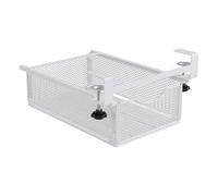 rockible Panier de Rangement sous étagère, Robuste et Multifonctionnel, pour Une Organisation Optimale de La Maison et de La Chambre, Blanc ajustable