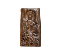 rockible Pendentif Bodhisattva, Bois, Sculpture en Bois, Collier Porte- Ancien sculpté Vintage Fait à la Main, Pendentif Guan Yin déesse de la