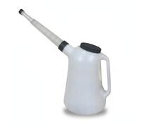 rockible Pichet avec Bec Flexible Translucide Broc Dosage avec Bec Flexible En Plastique Pichet Bouchon pour Mécaniciens, Bricoleurs, Vidange, Atelier, 5L, Black Cap Black Ring