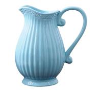 rockible Pichet en céramique, Vase, Porte-Fleurs, Cadeau d'intérieur avec Anse, cruche décorative en poterie, Pot pour Plantes hydroponiques, idéal pour, Bleu