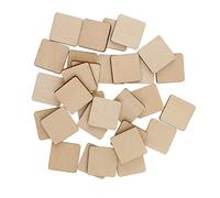 rockible Pièces Vierges, Découpes En Bois à Ronds Non pour L'artisanat de Bricolage, 20x20mm 30 Pièces