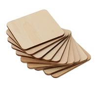 rockible Pièces Vierges, Découpes En Bois à Ronds Non pour L'artisanat de Bricolage, 60x60mm 10 pièces