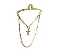 rockible Pince à Cravate pour Homme, épingle à Cravate, Cadeau Tendance pour la fête des pères, chaîne de Chemise, chaîne à maillons pour Les cérémonies de, Or