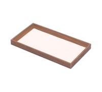 rockible Plateau à Bijoux, Porte-Bijoux, Présentoir pour Colliers et Bracelets, Assiette Vide Rectangulaire, Présentoir pour Tiroir de, Beige