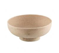 rockible Plateau Décoratif Serviteur Plateau Coupe Corbeille Résine Synthétique Forme Ronde Élevée avec Large Ouverture pour Présenter Fruits Petits Objets Adapté au Salon Table Comptoir, Grès