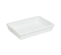 rockible Plateau Rectangulaire En Plastique HDPE Faible Hauteur Plateau Fermentation Antiadhésif Récipient Fermentation En Plastique pr Hôteliers,