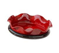 rockible Plateau Tournant pour Présenter Des Amuse-gueules, Plateau de Rangement, Récipient, En Forme de Fleur, Décoration Intérieure, Assiette à Fruits Secs P, Rouge