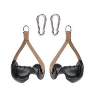 rockible Poignée de Matériel de Fitness de Câble de Musculation de Bande Élastique Matériau PP Robuste Prise Ergonomique Antidérapante, Brown W 2 Buckles