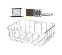 rockible Porte-Bagages Avant pour Vélo Résistant Aluminium Capacité Importante Panier Stable Montage sans Outils Rangement Divers Adapté Aux Courses Déplacemen, Silver Style B