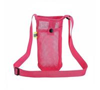 rockible Porte-Bouteille Portable Poche Frontale Bouton Pression Support Boisson Sac Bandoulière Sangle Réglable Marque Réfléchissante Adapté aux Promenades Camping Vacances, Rose Rouge