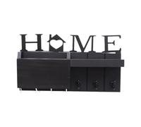 rockible Porte-clés Mural, étagère de Rangement Murale Multifonctionnelle, Organisateur de Courrier, Porte-clés pour Salon, Chambre, Dortoir, Maison, Noir