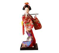 rockible Poupées kimono 9" Geisha japonaise ethnique poupées de geisha japonaises statuette de dame pour table, Rouge et Violet