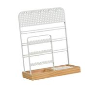 rockible Présentoir à Bijoux pour Boucles d'oreilles, Montres et Autres pour la Photographie, à Poser sur Une étagère, dans Une Chambre ou, Blanc