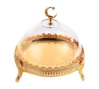 rockible Présentoir à Gâteaux avec Couvercle En Acrylique pour Collations et Desserts, or