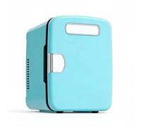 rockible Réfrigérateur Portable Voiture Mini Frigo Compact 5L Refroidissement à Faible Consommation Alimentation 12V 220V Finition Lisse Adapté aux Road Trips Atelier Salle de Repos Maison, Bleu
