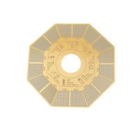 rockible Règle de Mouture Du Café, Outil de Mesure de La Mouture Du Café, Carte de Référence de Mouture et Jauge de Mouture En Acier Inoxydable pour Un Goût Co, Bagua Gold