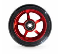 rockible Roue de de Remplacement en PU avec Noyau en Alliage Conception à Cinq Rayons pour Équilibre et Robustesse Adaptée à, Noir/Rouge, Roue À Cinq Étoiles, Intérieur Rouge, Extérieur Noir