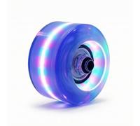 rockible Roue Lumineuse de Roller Patin Planche Patinage Roue à LED Roue de Remplacement Roue Polyuréthane Éclairage Auto-alimenté Mise à Niveau Simple pour, Rose Bleu Vert