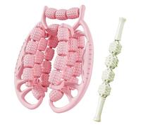 rockible Rouleaux musculaires 29 roues masseur de jambe à main le poteau portable de relaxation musculaire portable Rouleau de jambe pour du coude, Rose