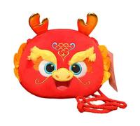 rockible Sac à bandoulière du Nouvel an Chinois, Sac brodé, Pochette de Changement pour garçons et Filles, Sac à Main Souple, Portefeuille de l'année du Dragon