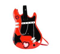 rockible Sac à Dos Guitare, Accessoire pour événements, Voyages et Courses, Rouge